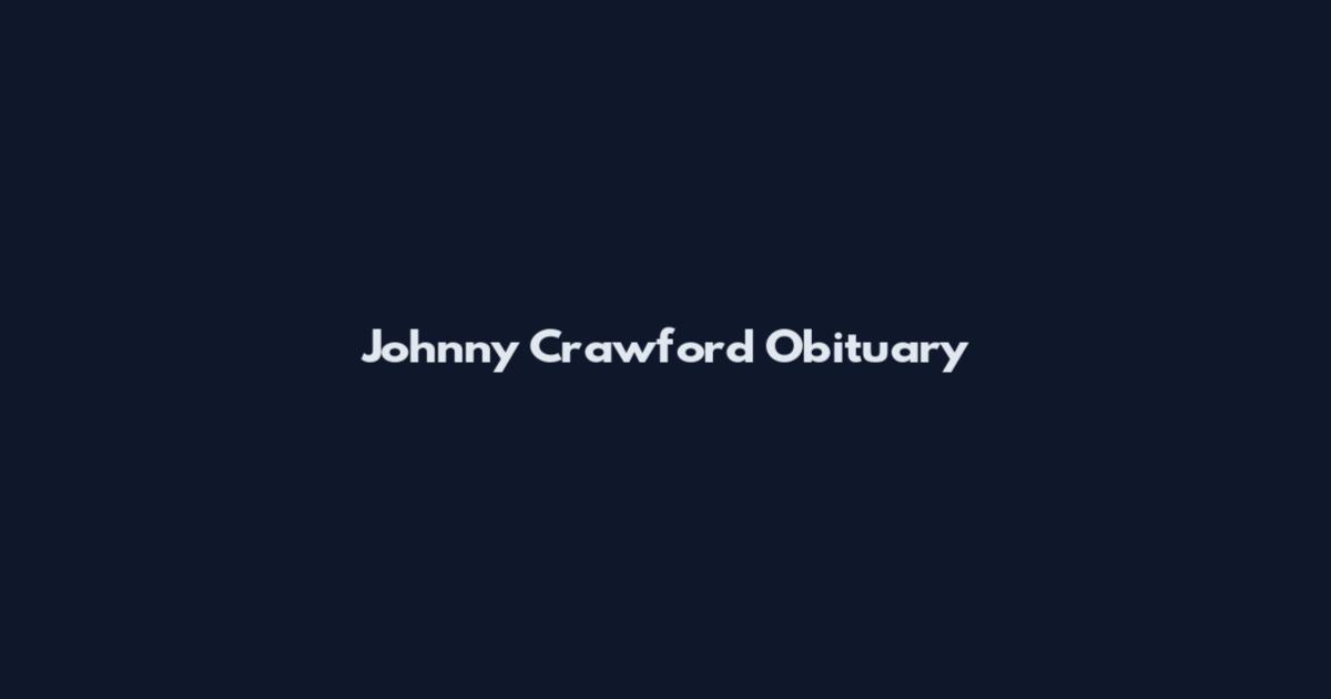 Johnny Crawford Obituary