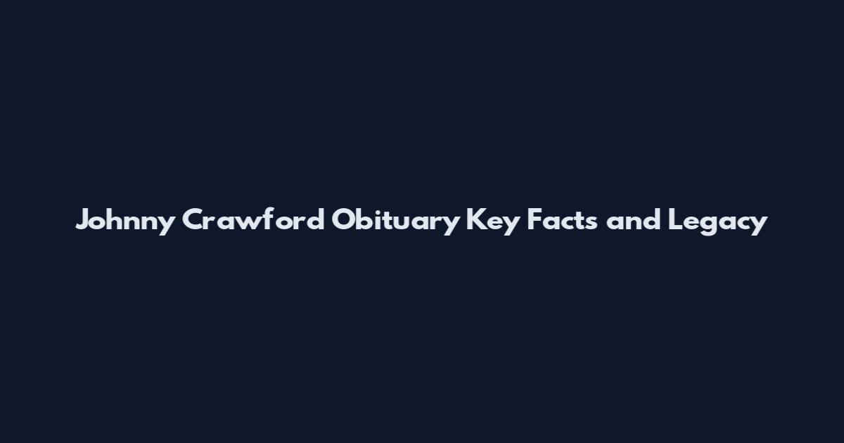Johnny Crawford Obituary Key Facts and Legacy