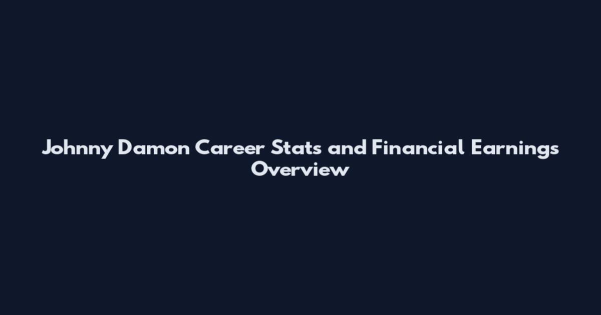 Johnny Damon Career Stats and Financial Earnings Overview