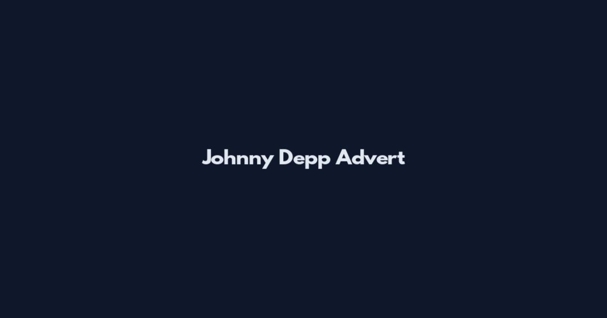 Johnny Depp Advert