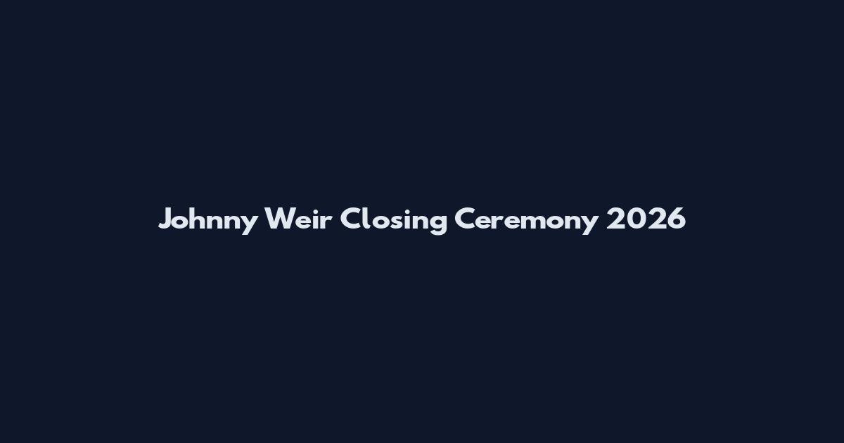 Johnny Weir Closing Ceremony 2026