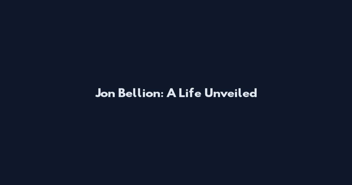 Jon Bellion: A Life Unveiled