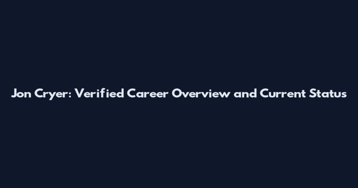Jon Cryer: Verified Career Overview and Current Status