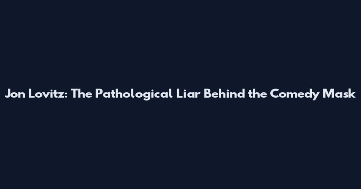 Jon Lovitz: The Pathological Liar Behind the Comedy Mask