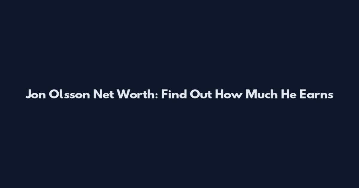 Jon Olsson Net Worth: Find Out How Much He Earns
