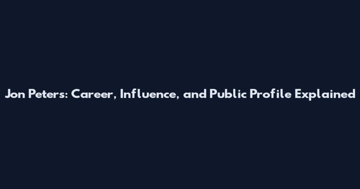 Jon Peters: Career, Influence, and Public Profile Explained