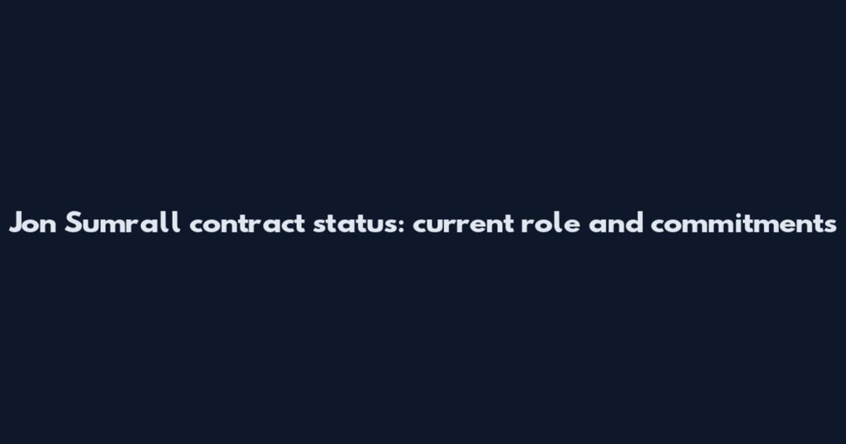 Jon Sumrall contract status: current role and commitments