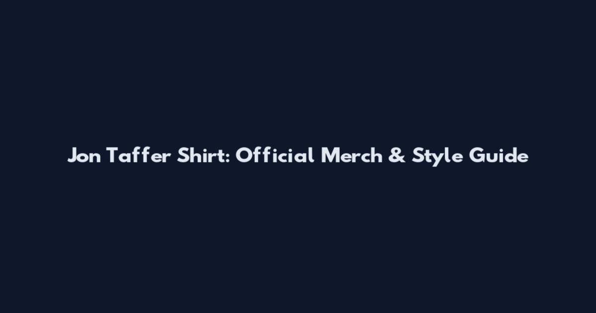 Jon Taffer Shirt: Official Merch & Style Guide