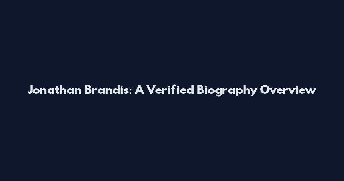 Jonathan Brandis: A Verified Biography Overview