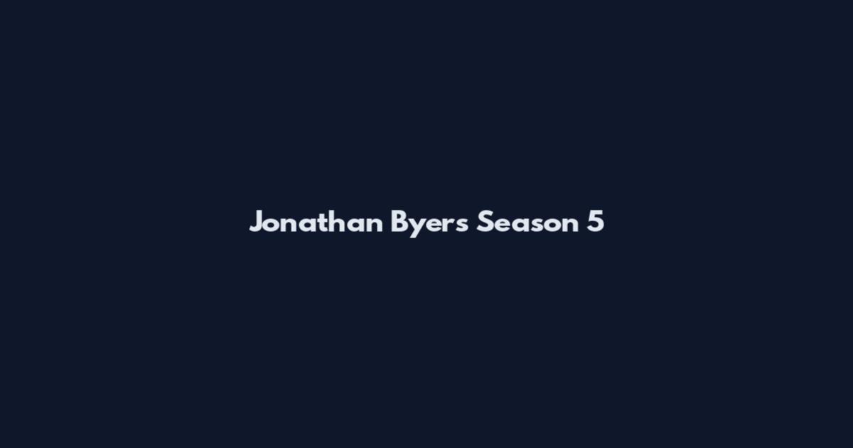 Jonathan Byers Season 5