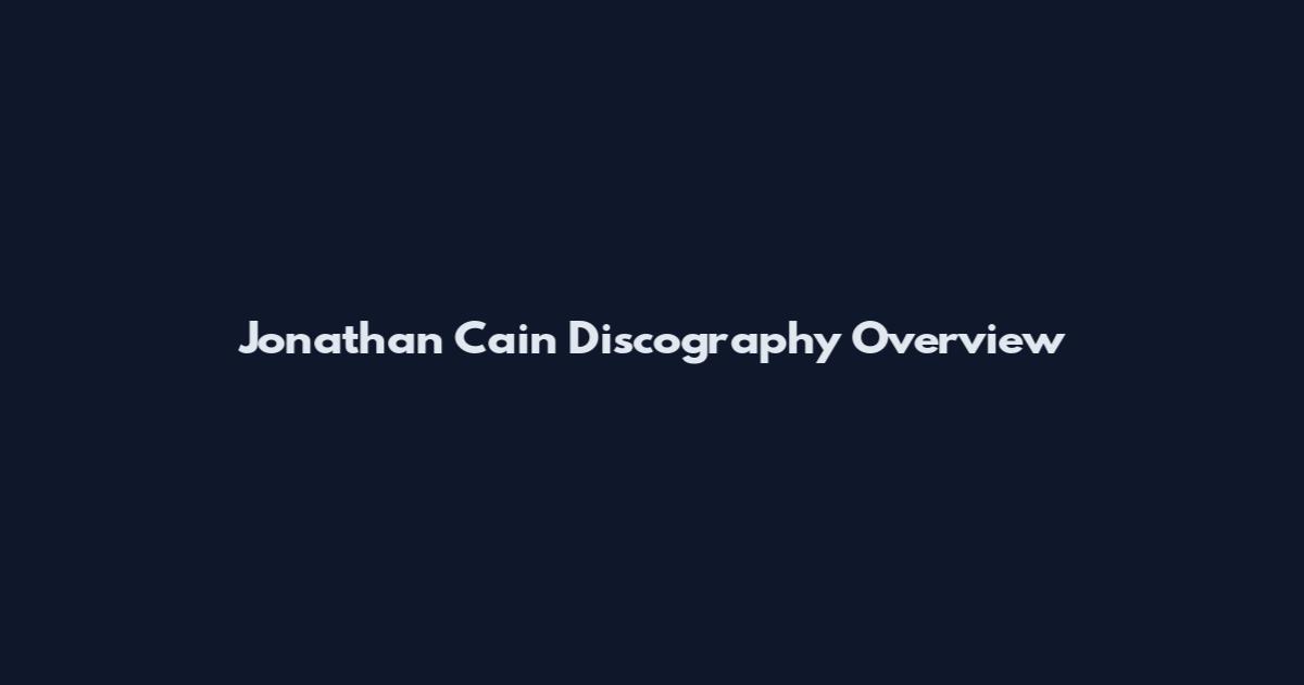 Jonathan Cain Discography Overview
