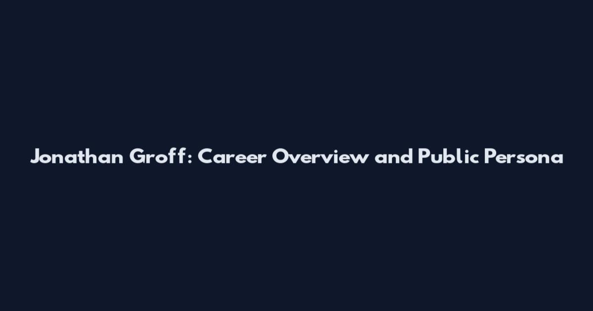 Jonathan Groff: Career Overview and Public Persona