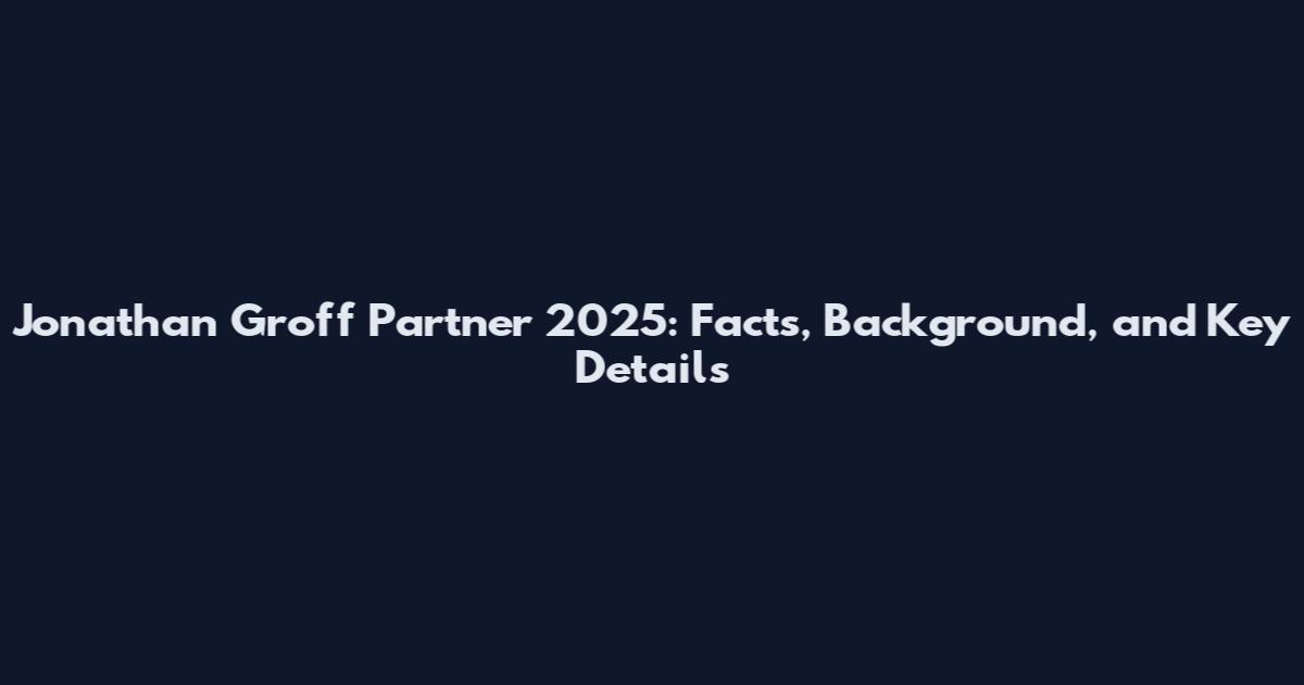 Jonathan Groff Partner 2025: Facts, Background, and Key Details