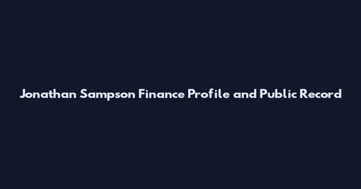Jonathan Sampson Finance Profile and Public Record