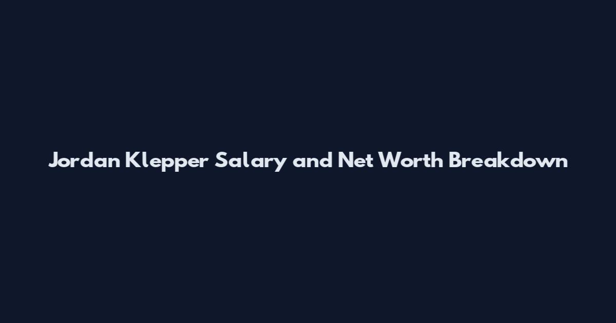 Jordan Klepper Salary and Net Worth Breakdown