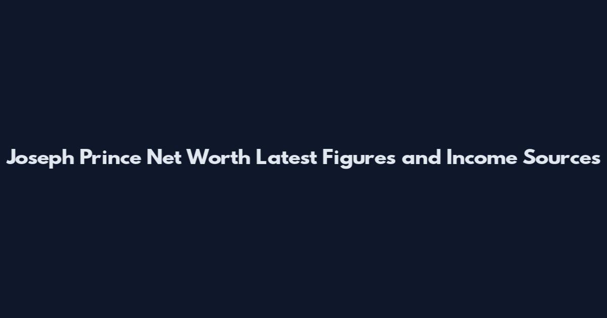 Joseph Prince Net Worth Latest Figures and Income Sources