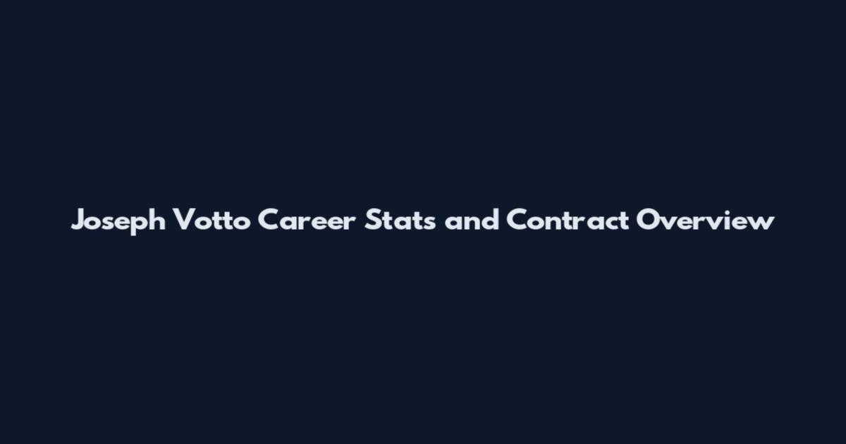 Joseph Votto Career Stats and Contract Overview