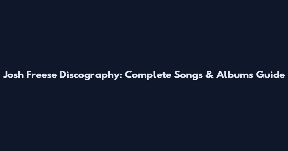 Josh Freese Discography: Complete Songs & Albums Guide
