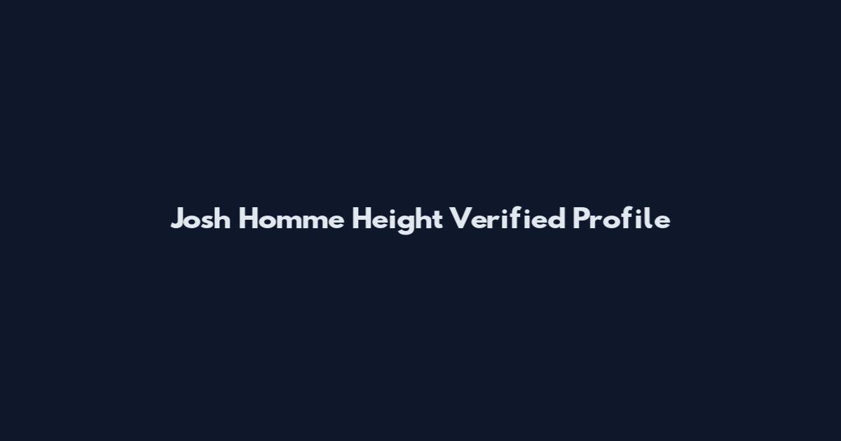 Josh Homme Height Verified Profile