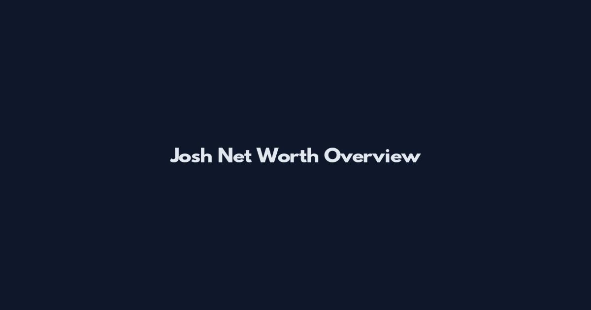 Josh Net Worth Overview