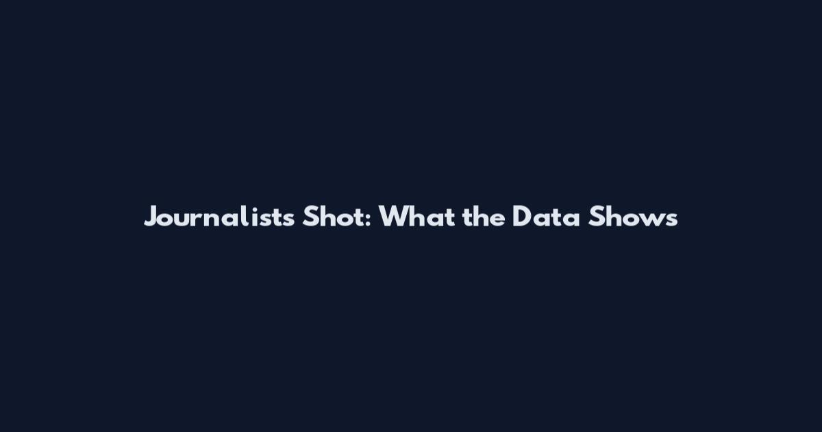 Journalists Shot: What the Data Shows