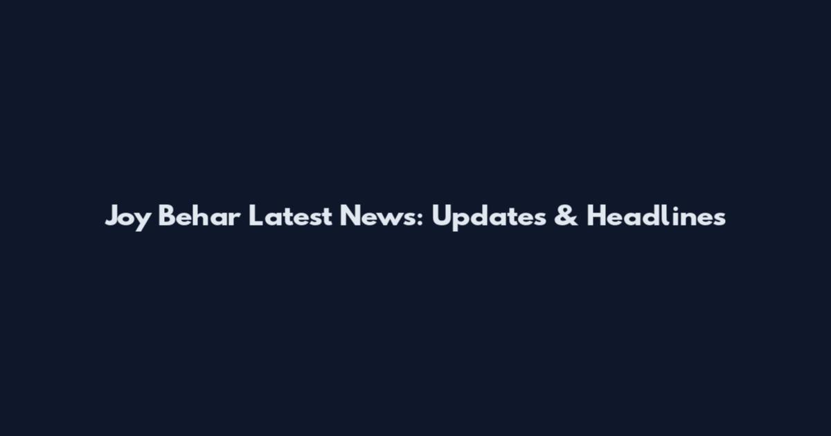 Joy Behar Latest News: Updates & Headlines