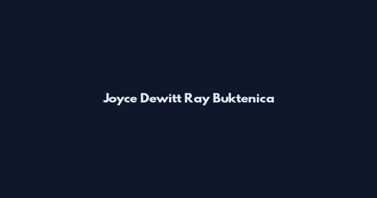 Joyce Dewitt Ray Buktenica
