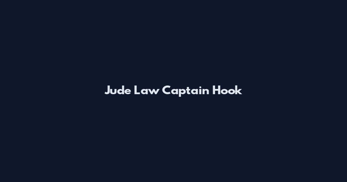 Jude Law Captain Hook