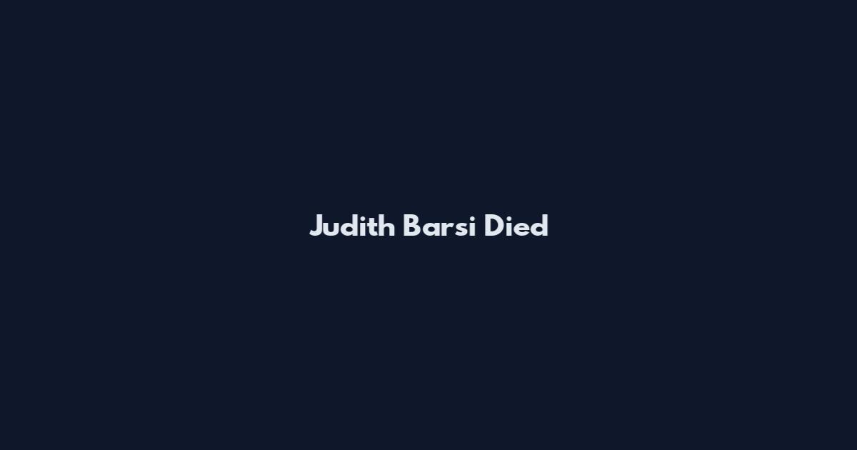 Judith Barsi Died