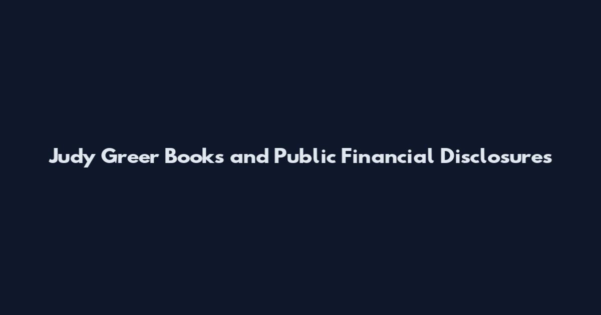 Judy Greer Books and Public Financial Disclosures