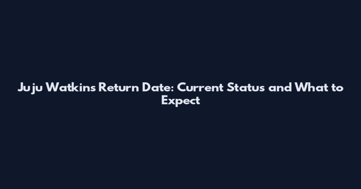 Juju Watkins Return Date: Current Status and What to Expect