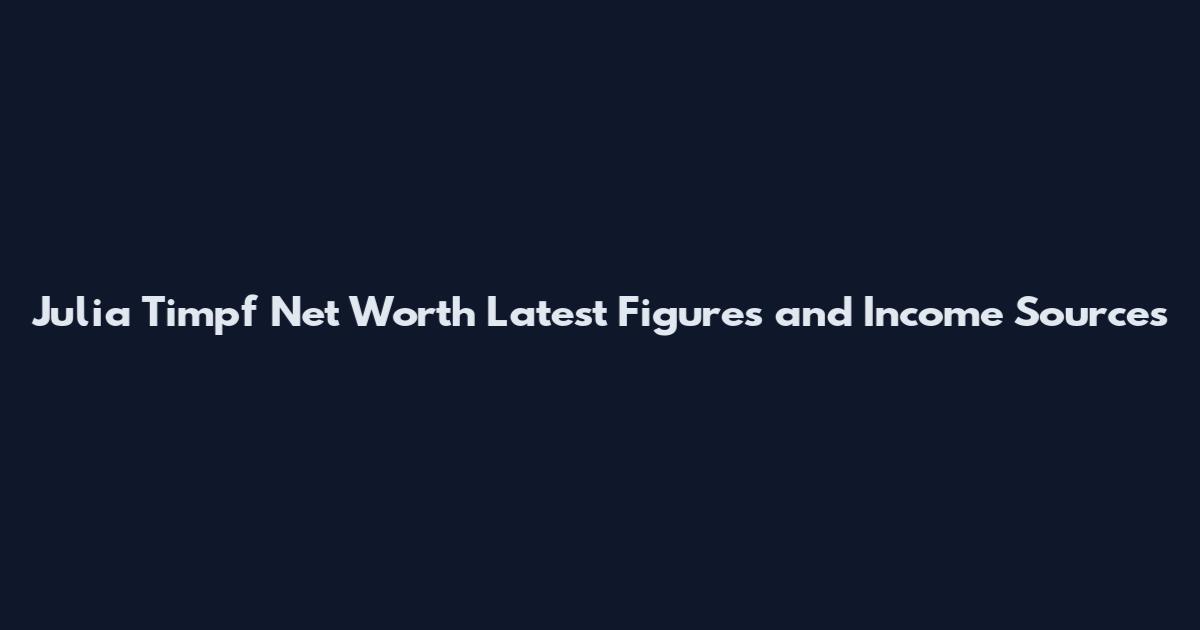 Julia Timpf Net Worth Latest Figures and Income Sources