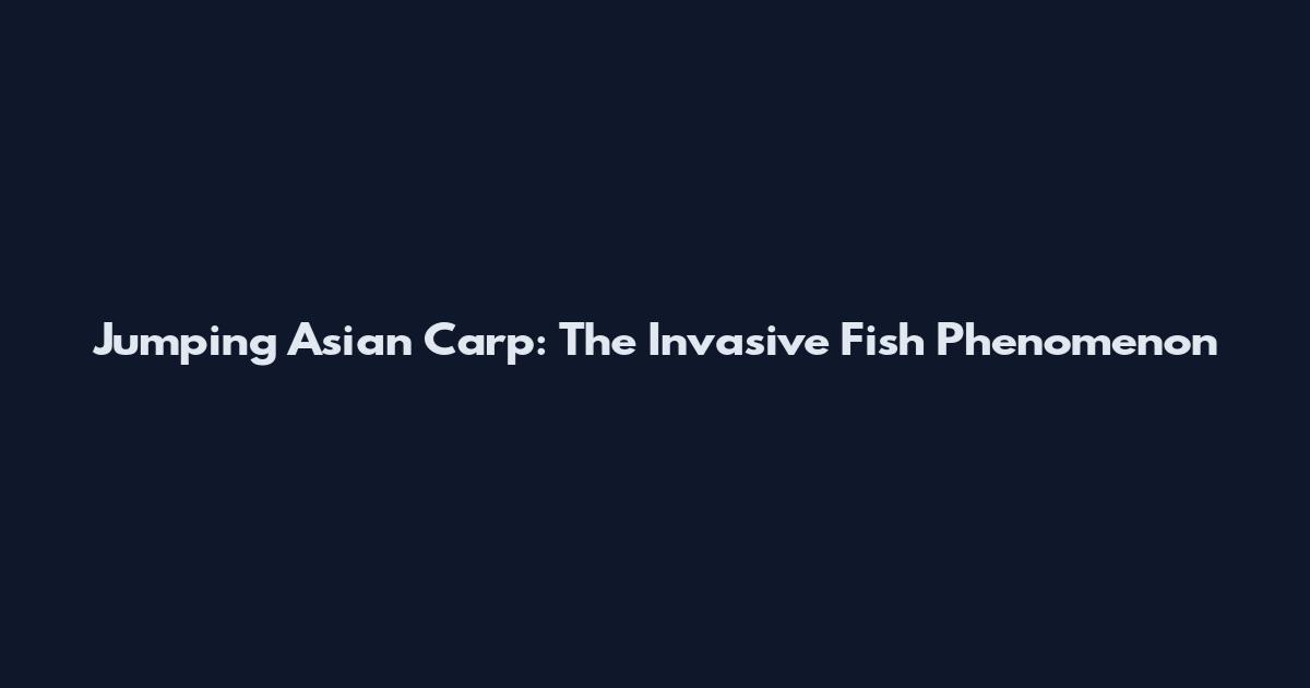 Jumping Asian Carp: The Invasive Fish Phenomenon