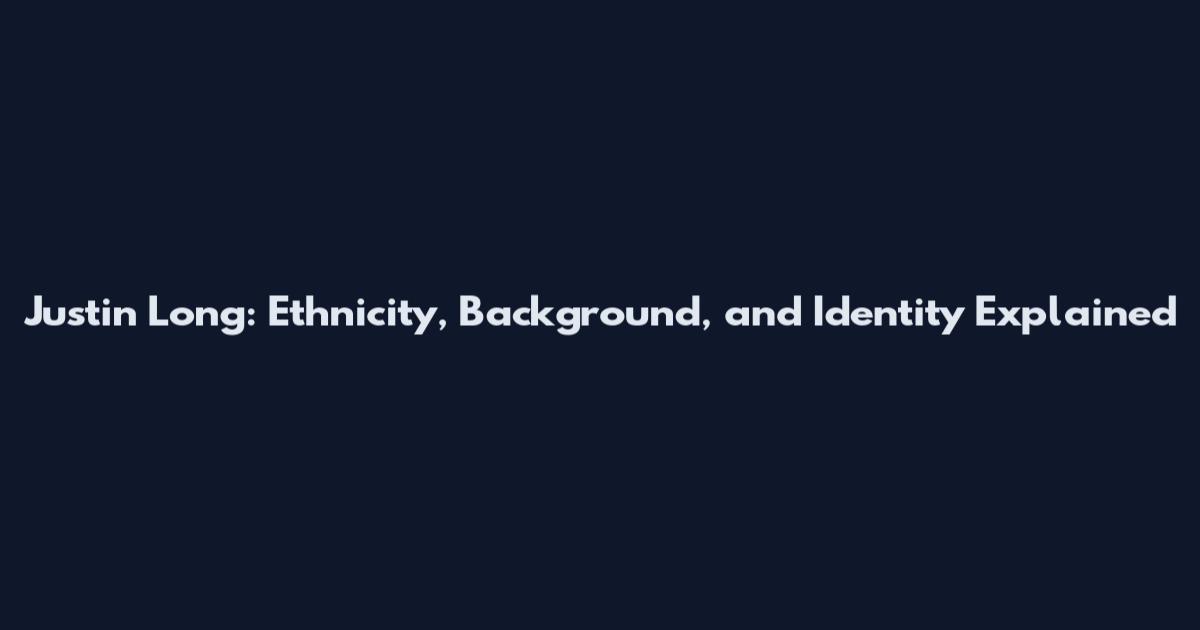 Justin Long: Ethnicity, Background, and Identity Explained