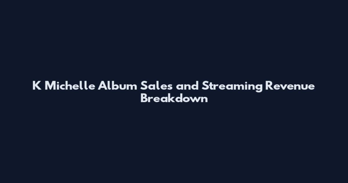 K Michelle Album Sales and Streaming Revenue Breakdown
