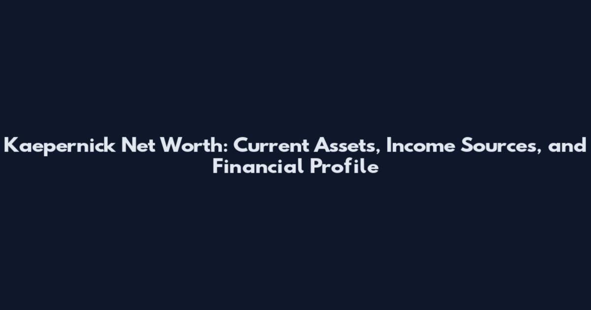 Kaepernick Net Worth: Current Assets, Income Sources, and Financial Profile