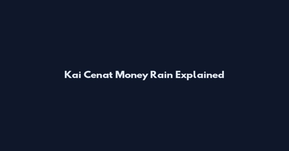 Kai Cenat Money Rain Explained