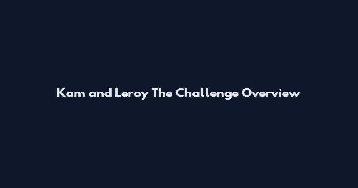 Kam and Leroy The Challenge Overview
