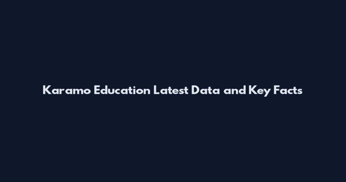 Karamo Education Latest Data and Key Facts