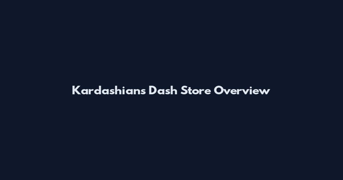 Kardashians Dash Store Overview