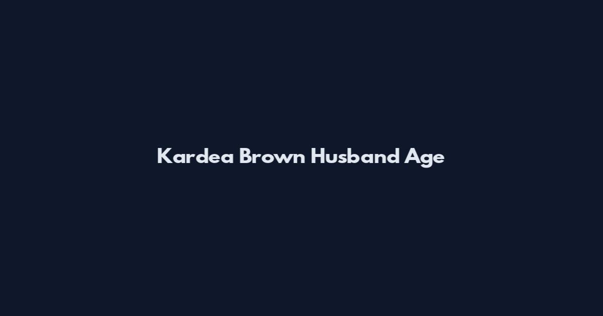 Kardea Brown Husband Age