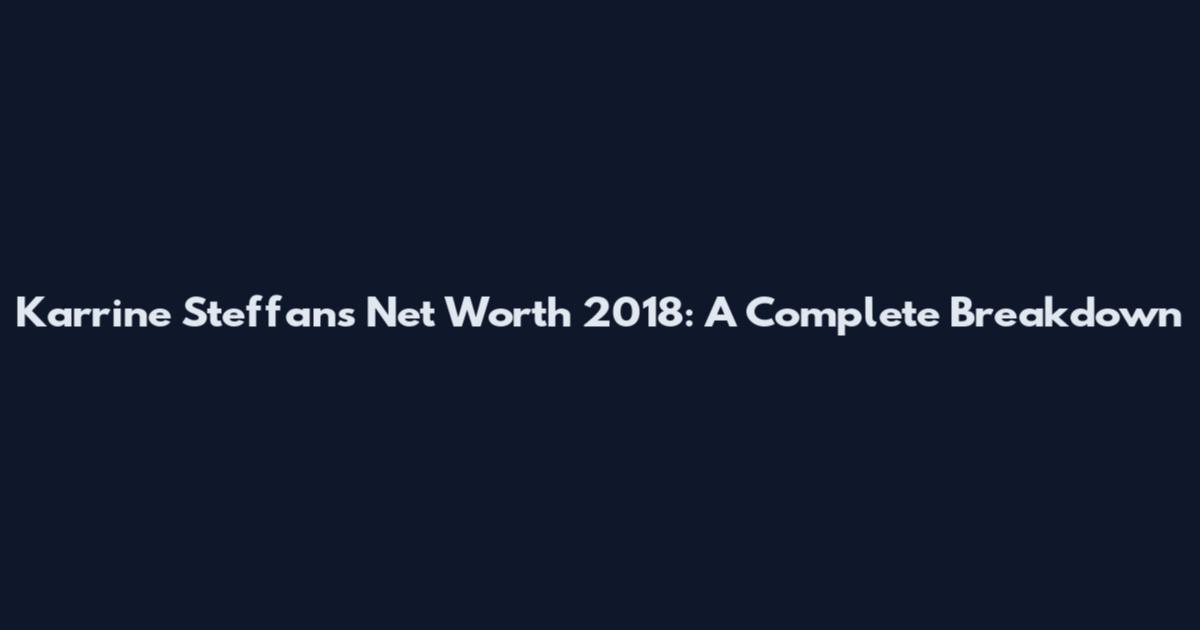 Karrine Steffans Net Worth 2018: A Complete Breakdown