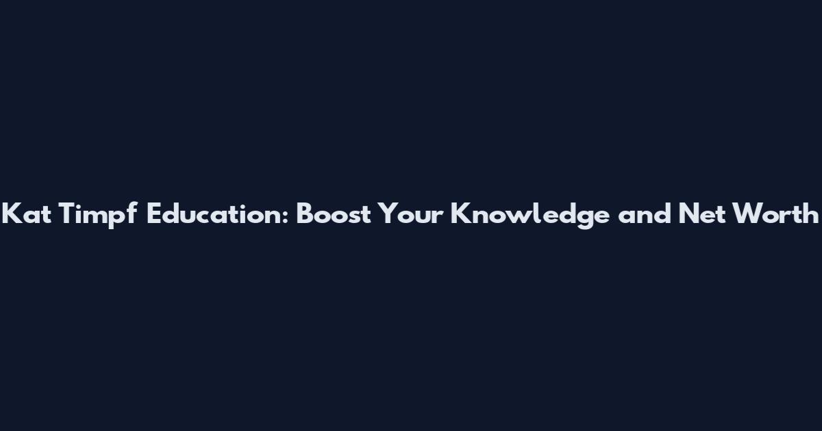 Kat Timpf Education: Boost Your Knowledge and Net Worth
