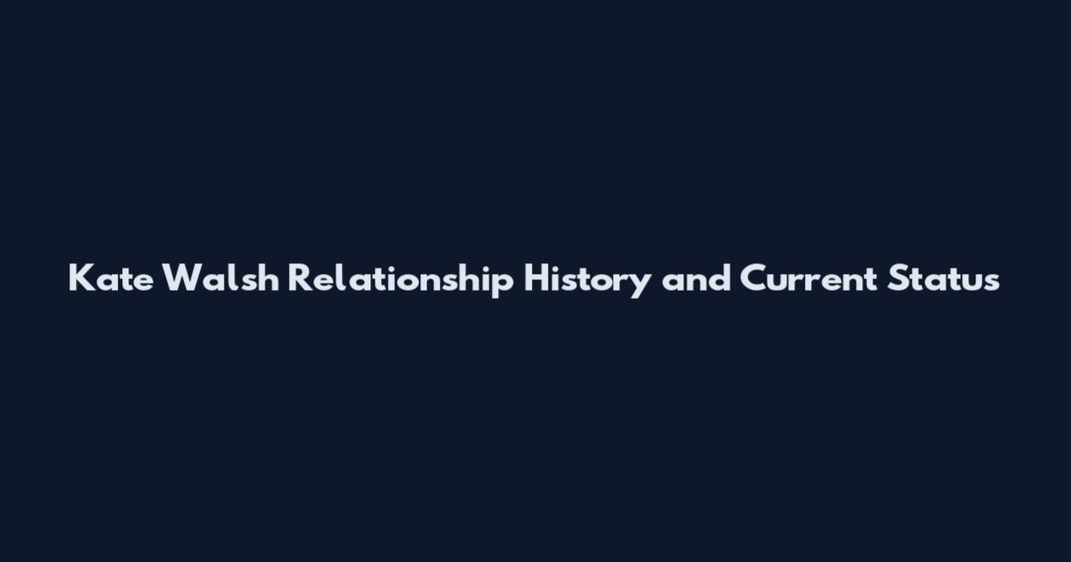 Kate Walsh Relationship History and Current Status
