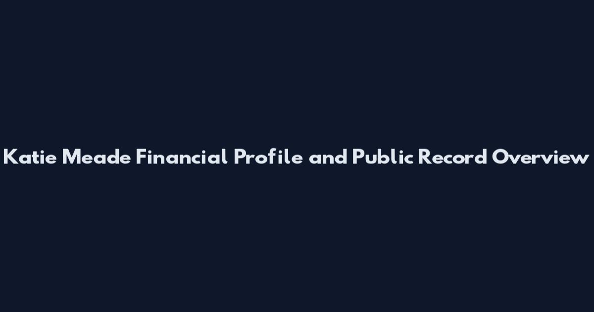 Katie Meade Financial Profile and Public Record Overview