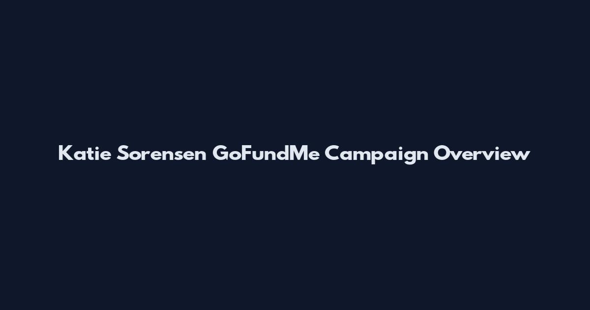 Katie Sorensen GoFundMe Campaign Overview