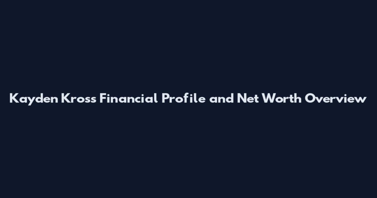 Kayden Kross Financial Profile and Net Worth Overview