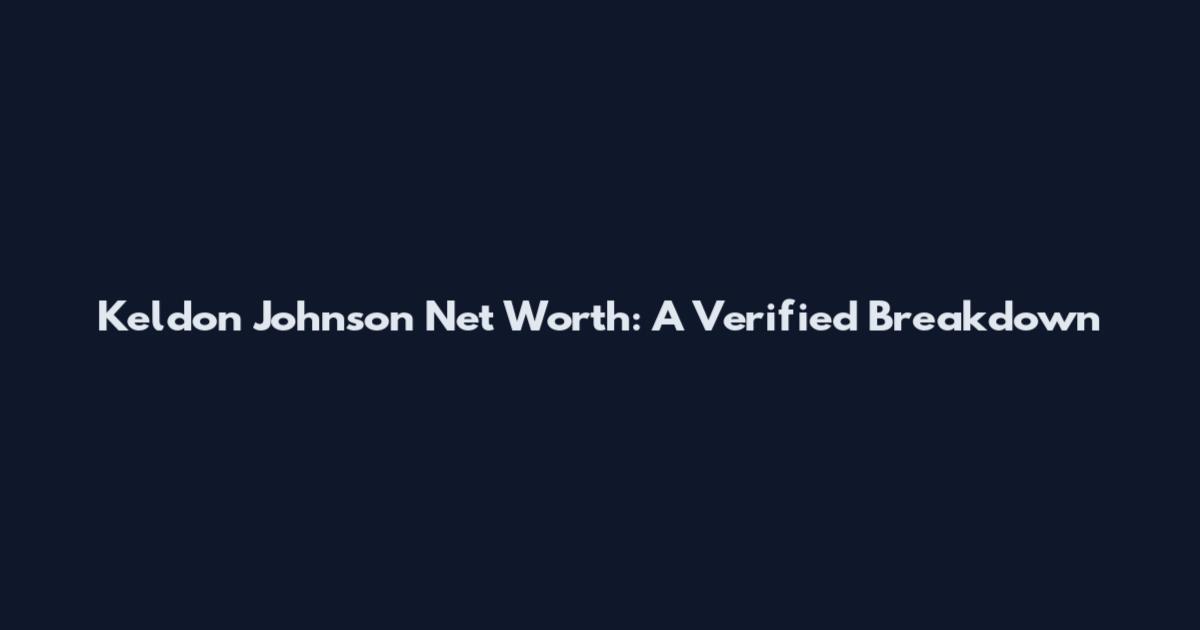 Keldon Johnson Net Worth: A Verified Breakdown