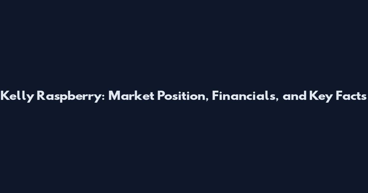 Kelly Raspberry: Market Position, Financials, and Key Facts