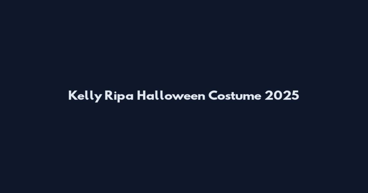 Kelly Ripa Halloween Costume 2025